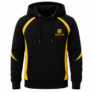 Sudadera con capucha para hombre, transpirable, 100% algodón, diseño de paneles personalizados, venta al por mayor, a la moda, personalizable. - Product Image 1