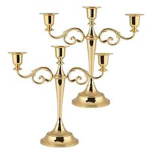 Candelabro de aluminio de alta calidad, chapado en oro, de 5 brazos, para decoración del hogar y hoteles, personalizable, con el mejor acabado en oro. - Product Image 2
