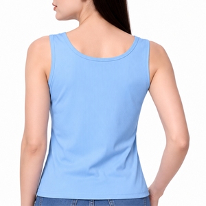 Camiseta sin Mangas para Mujer, Calidad Premium, Algodón Suave, Tejido Transpirable, para Gimnasio, Fabricación Directa de Fábrica, Personalizada - Product Image 2