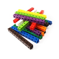 Juego de cubos de enlace de 1000 piezas para contar bloques de conexión de clasificación STEM, cubos de conteo, bloques de números educativos