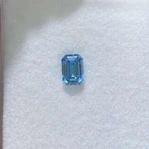 Diamants en vrac CVD cultivés en laboratoire 0,83/0,95 ct VVS, couleur bleu intense fantaisie, taille émeraude, certifiés IGI pour la joaillerie - Vente en gros - Product Image 2