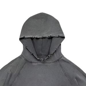 Sweat-shirts unisexes en coton 100 % de haute qualité pour hommes, style streetwear, effet vieilli, collection hiver 2026, personnalisables, vente en gros - Product Image 6