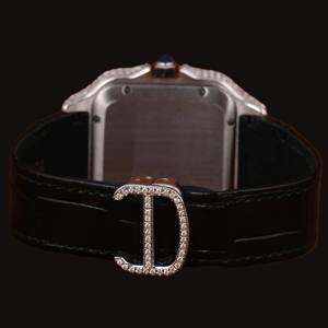 Outstanding Square Case Missanite Diamond Roman Numerals Dial <b>Black</b> Rubber Band Fashion Wristwatch for <b>Man's</b> Collection - Product Image 4