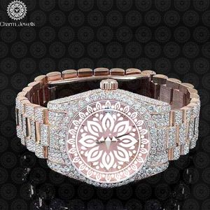 Charm_Jewells Luxury Women Stainless Steel <b>Watch</b> 34mm Round Dial Sapphire Crystal Quartz Movement Fashion Design - Product Image 3
