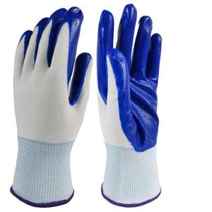 Gants de travail de sécurité NESTA SPORTS en nitrile bleu, revêtement anti-huile, finition lisse, paume en nitrile, gants de protection industriels - Product Image 6