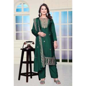 Hermosos vestidos de carrera Conjunto de traje de trabajo bordado con secuencia de codificación - Product Image 4