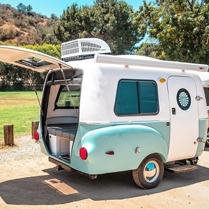 Mini caravana ligera de chapa galvanizada, casa rodante compacta con cocina y espacio para dormir, unidad de camping remolcable. - Product Image 1