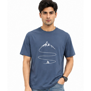 Camiseta de Algodón al por Mayor para Hombre, Suave y Cómoda, de Manga Corta, con Logotipo Personalizado, Ropa Casual, Camiseta de Algodón Lisa Personalizada para Hombre - Product Image 1