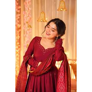 AANIYA'S Conjuntos de mujer Anarkali Style Plazzo Suit - Product Image 4