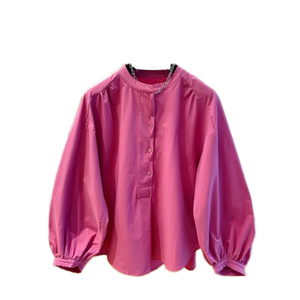 Blusa de Manga Larga de Algodón para Mujer, con Botones, Estilo Casual para Oficina, Camisa de Trabajo, Logotipo Personalizado, Fabricante OEM ODM - Product Image 1