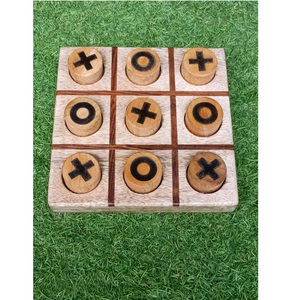 Jeu de Tic Tac Toe en bois personnalisé, jeu de luxe en bois, jeu de croix et de points, jouets de table pour l'intérieur et l'extérieur, pour enfants et adultes - Product Image 1