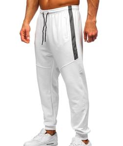 Chándal con Capucha Blanco Personalizado para Hombre, Manga Larga, Diseño Deportivo con Bloques de Color, Ropa de Otoño con Bolsillos Laterales, Corte Regular, 100% Poliéster - Product Image 6