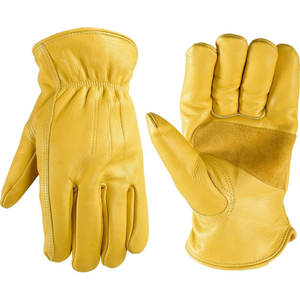 Women's Beige Leather <b>Touchscreen</b> <b>Gloves</b> Needle Detection Full Finger Split Cuff Wrist-Length Cashmere Lined Casual Daily Use - Product Image 2
