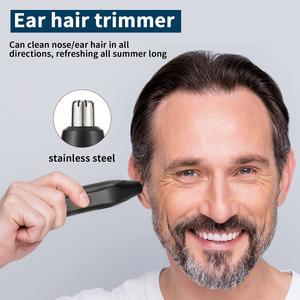 2 em 1 Nose Hair Trimmer Recarregável impermeável elétrico portátil Ear Face Sobrancelha Nose Hair Trimmer para homens - Product Image 3