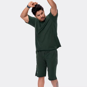 Conjunto básico de camiseta de manga corta y pantalones cortos para hombre, ideal para clima cálido, estilo pakistaní, dos piezas, el conjunto corto más vendido para hombre. - Product Image 2