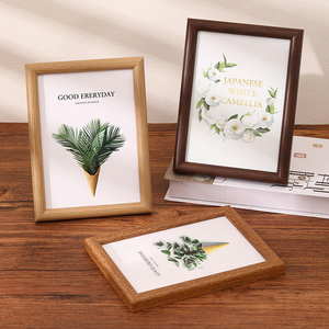 Wholesale Minimalist 6-Inch Solid Wood Picture <b>Frame</b> Rounded Edge Calligraphy Art Photo <b>Frame</b> for <b>Collage</b> Display - Product Image 6