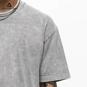 เสื้อยืดแขนสั้นคุณภาพสูง ผ้าฝ้าย 100% ทรงหลวม สไตล์ย้อมสีเอซิด สำหรับผู้ชาย พร้อมสกรีนโลโก้ตามสั่ง - Product Image 4