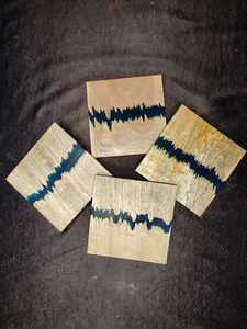 Premium Eco-Friendly Acacia Wood & Resin <b>Coaster</b> Set Handcrafted <b>Drink</b> <b>Coasters</b> for Coffee, Tea, Wine, Beer & Cocktail Glasses - Product Image 2