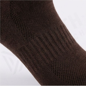 Brown <b>Crew</b> <b>Socks</b> Solid Knitted Breathable Casual Adult Regular Fit <b>Sock</b> Type Standard Thickness - Product Image 5