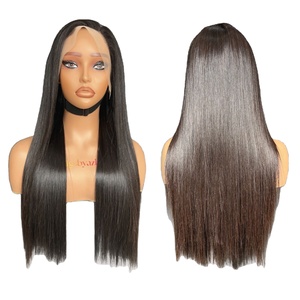 Perruques en cheveux humains lisses et soyeux en gros, couleur naturelle, longueur et couleur personnalisables, taille SML, cheveux vierges vietnamiens - Product Image 1