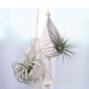 Nordic Macrame Hand Weave Tapestry Basket Net Bag Decor <b>Boho</b> <b>Wall</b> <b>Hanging</b> Plant Hanger - Product Image 6