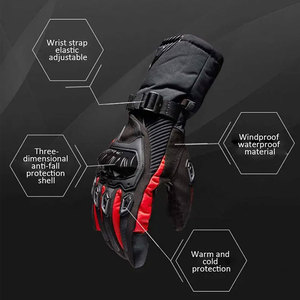 Best Quality ECONEX SPORTS Leather Sporty Eco-Friendly Waterproof Full <b>Finger</b> Winter Motorbike Gloves for <b>Biking</b> - Product Image 2