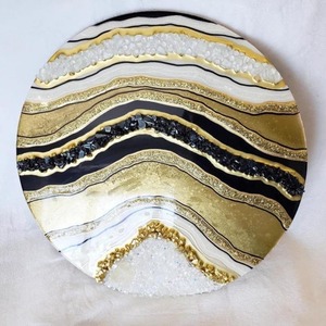 Best Selling <b>Unique</b> Geode Resin Wall Art Design Wall <b>Vase</b> Handmade Engraved Modern Design for Hotels & Restaurants - Product Image 2