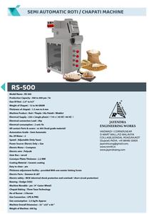 Machine à faire des chapatis et des rotis semi-automatique RS 500, best-seller, pour l'utilisation dans les usines alimentaires, disponible à un prix abordable - Product Image 4