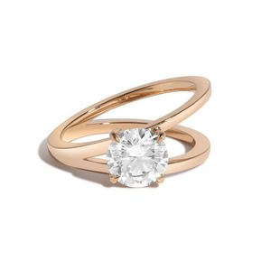 Anillo Brillante en Forma de V de Oro Sólido de 14k con Diamante Corte Pera, Regalo de Boda, Compromiso, Aniversario, Certificado IGI - Product Image 2