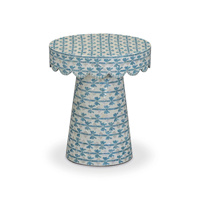 Table d'appoint de luxe en nacre, tabouret festonné en nacre, fabriqué à la main au Vietnam, couleurs personnalisées, support OEM/ODM.
