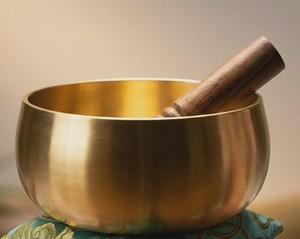 Golden <b>Brass</b> Singing Bowl Circular Polished Metal Craft for Art Collectible Buddhism Theme Metal Singing Bowl Singing <b>Bell</b> Bowl - Product Image 2