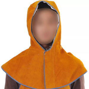 Capuche de soudeur en cuir de vachette fendu, isolante thermiquement, protection industrielle de la tête, protection contre la chaleur des soudeurs, niveau de protection 500-1000°C - Product Image 6