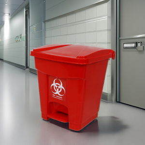 Foot Pedal Square Eco-Friendly Heavy Duty <b>Plastic</b> Waste <b>Bin</b> for Hospital Use - Product Image 4