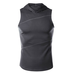 Débardeur de sport à capuche sans manches pour homme, respirant et à séchage rapide, idéal pour la musculation et les sports athlétiques - Product Image 2