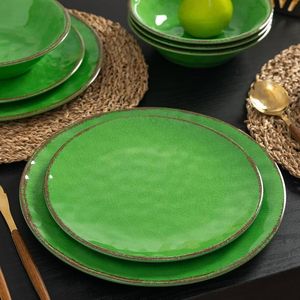 <b>Melamine</b> <b>Plates</b> Set for Family Use Safe Reusable and Durable - Product Image 2