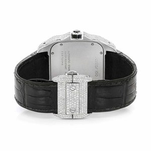 Reloj de Moissanita Personalizado con Incrustaciones de Diamantes VVS, Diseño Audaz Estilo Hip Hop, Acero Inoxidable, Cuarzo, Correa de 20mm, Esfera de Cristal - Product Image 5