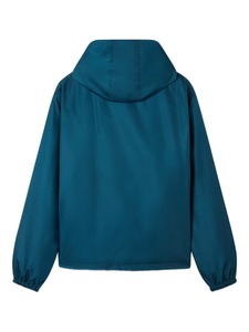 Blouson à capuche pour femme, manches longues, fermeture éclair, coupe-vent, polyester tissé, vêtement d'automne, couleur unie - Product Image 2