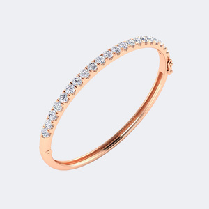 3.21CTW Round Prong <b>Set</b> Diamond <b>Bangle</b> Bracelet - Product Image 6