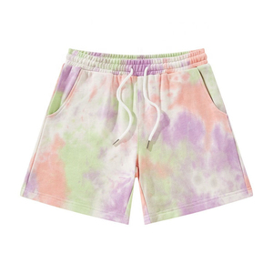 Pantalones cortos de verano para hombre OEM, con logotipo personalizado, bolsillo lateral, efecto tie-dye, bolsillo trasero, 100% algodón, personalizados, para hombre. - Product Image 1