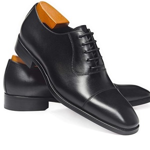 Zapatos de Vestir de Cuero Teñido en Negro Transpirables de Última Moda 2026 para Hombre, Oxfords con Cordones, Zapatos Negros de Cuero Casuales para Caminar - Product Image 3
