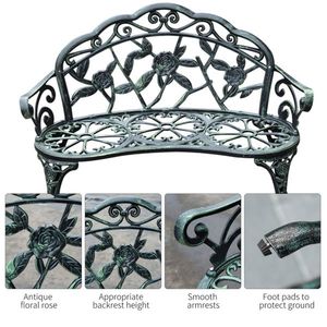Panca da Giardino in Acciaio Inossidabile per Esterni e Soggiorno - Design Antico/Moderno - Product Image 4