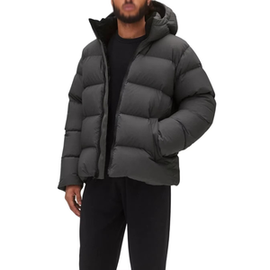 Factory Directly Wholesale Hooded Premium Fluffy Canvas Zipper Cartoon/Solid <b>Pattern</b> Plus Size New Style Men's Puffer Jacket - Product Image 4