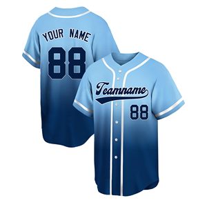 Wholesale Custom Adult Softball & Baseball Jerseys 100% Polyester Printed Breathable Moisture-Wicking Customizable Team Jerseys - Product Image 1