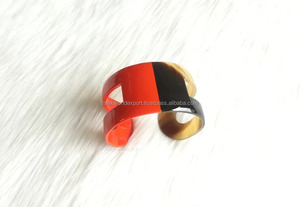 Brazalete de cuerno de búfalo rojo y negro a la moda para mujeres y niñas, estilo Animal ecológico de alta calidad, aspecto hermoso, exportación mundial Falak - Product Image 2