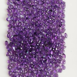 Ametista africana natural de 4x3 mm, corte pera, piedra preciosa suelta de la mejor calidad para la fabricación de joyas. - Product Image 5
