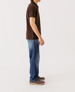 เสื้อโปโลแบบสวมหัวแขนสั้นผ้าคอตตอนสีตัดกันสำหรับฤดูร้อน - Product Image 2