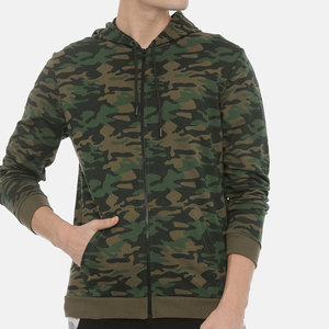 Sweat à capuche zippé unisexe surdimensionné en coton French Terry 100% avec motif camouflage Real Tree DTG pour homme - Product Image 2