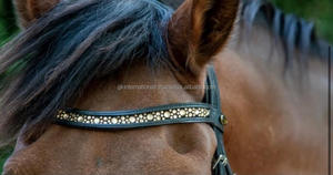 Fancy Leather Hot Fix Brow band disponible dans toutes les tailles, couleurs fabriquées en Inde - Product Image 4