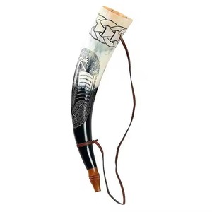 Poudre de corne de buffle 100% naturelle avec couvercle en bois, matériau de corne organique de haute qualité, prix de gros - Product Image 1