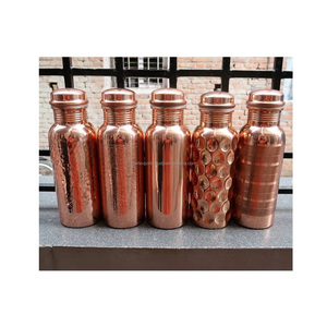 Pure <b>Copper</b> Eco-Friendly Unisex <b>Bottle</b> for Everyday Drinking Supporting Natural Digestion Hydration Healthy Lifestyle Habits - Product Image 1